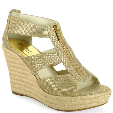 michael kors damita pale gold|Michael michael kors damita wedge + FREE SHIPPING.